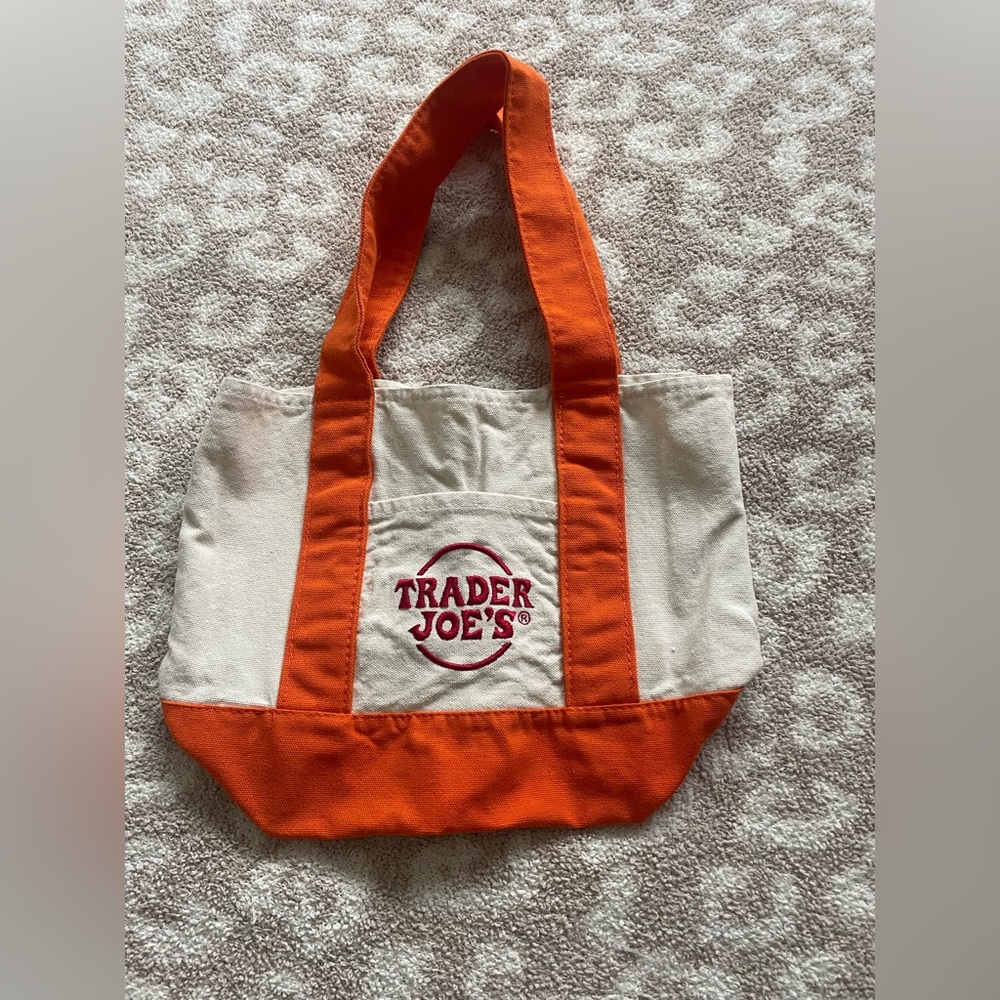 Trader Joe’s Orange and Cream Tote Bag